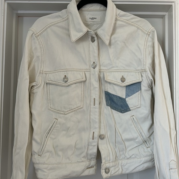 Isabel Marant Etoile Women's Lindya Patchwork Jeans Jacket - Light Blue - Picture 3 of 5